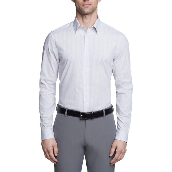Calvin Klein Other - Calvin Klein Men's Steel Plus Slim Fit   Dress Shirt, Taupe Multi, 14.5 32/33US